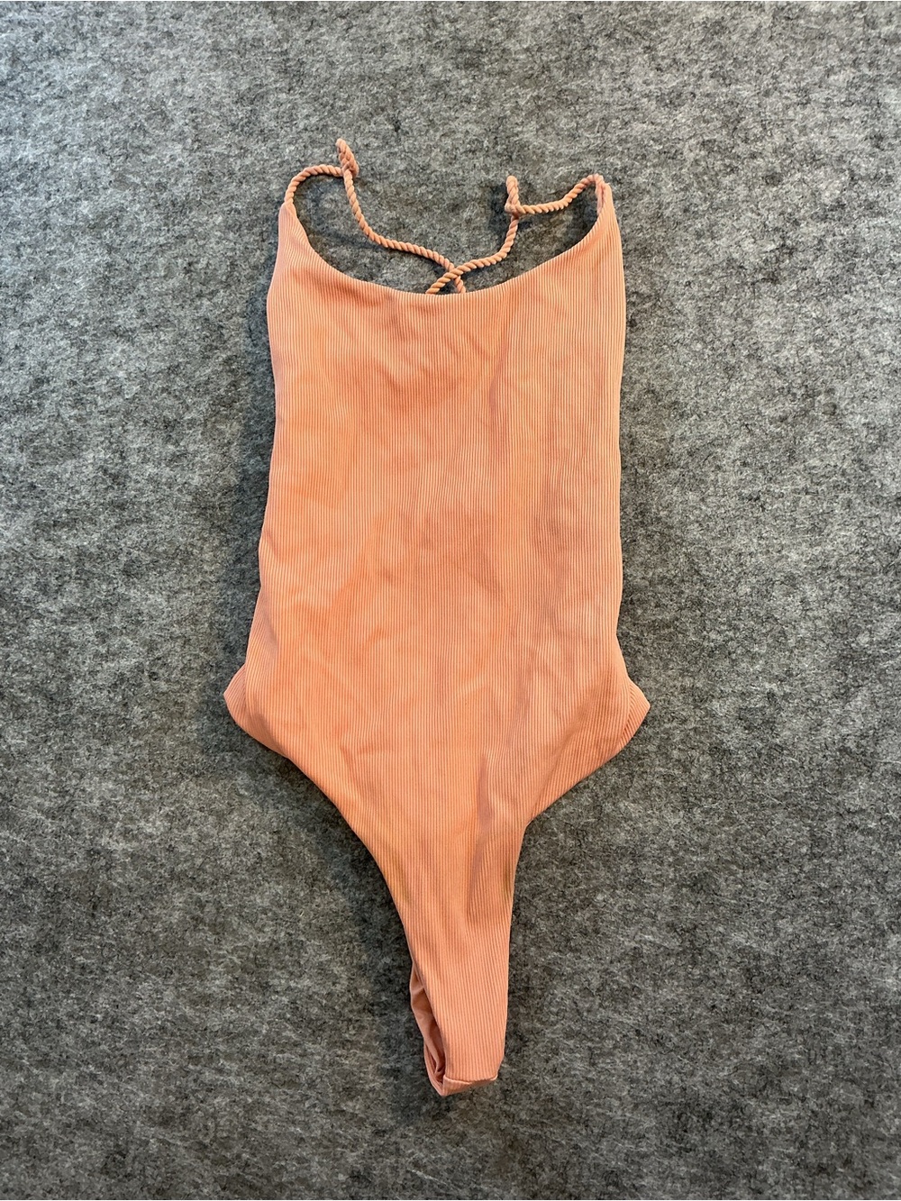 Ayra Swim One-Piece Swimsuit in Peach Size S